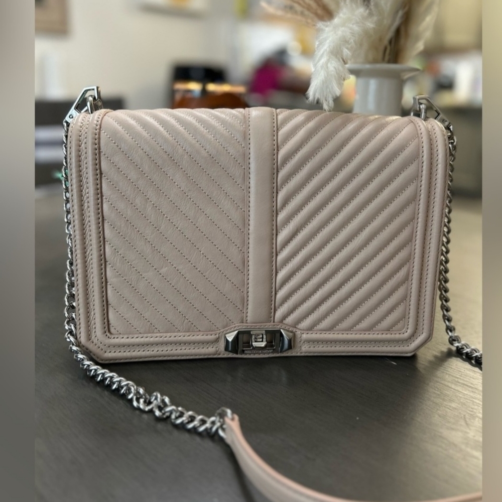 Rebecca Minkoff Cream Quilted Crossbody Bag